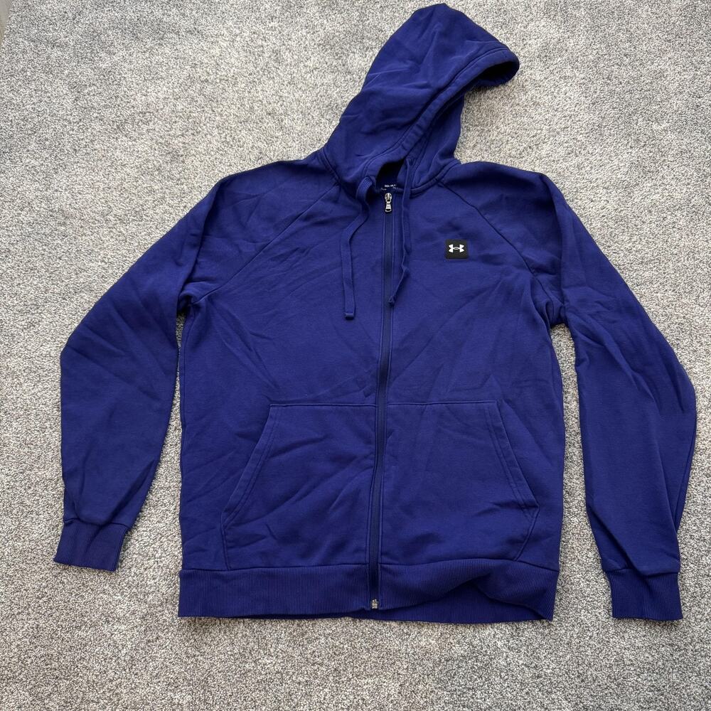 Under Armour Hoodie Mens Medium Full Zip Loose Fit Sweatshirt 1357111 Athletic
